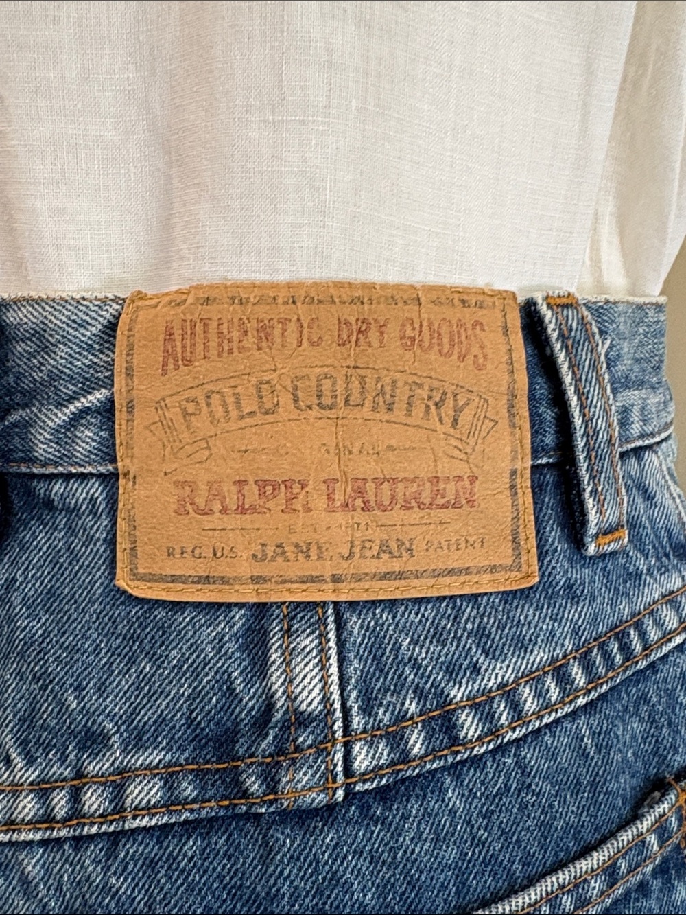 Vintage Ralph Lauren Country 90s Long Denim Blue Jean Skirt size 8 - Picture 7 of 14